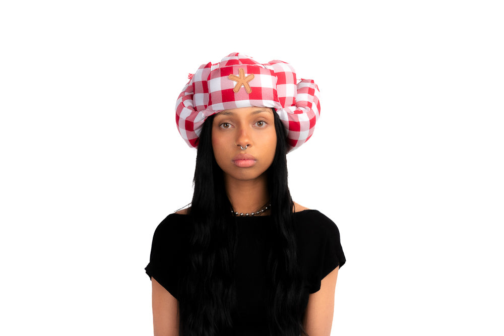 GINGHAM TRAPPER HAT
