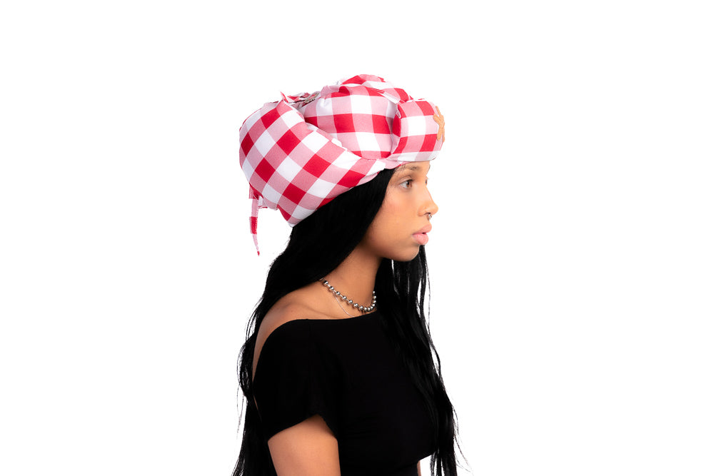 GINGHAM TRAPPER HAT