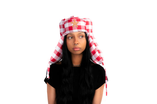 GINGHAM TRAPPER HAT